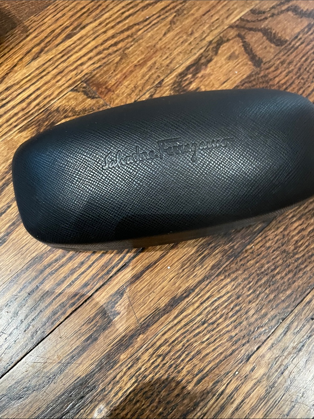 Salvatore Ferragamo Black Textured Eyewear Case